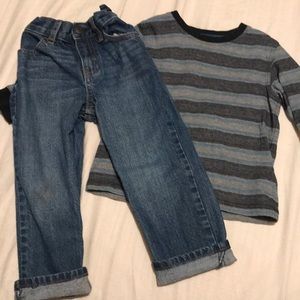 Cute OshKosh Jeans and Shirt Size 3T